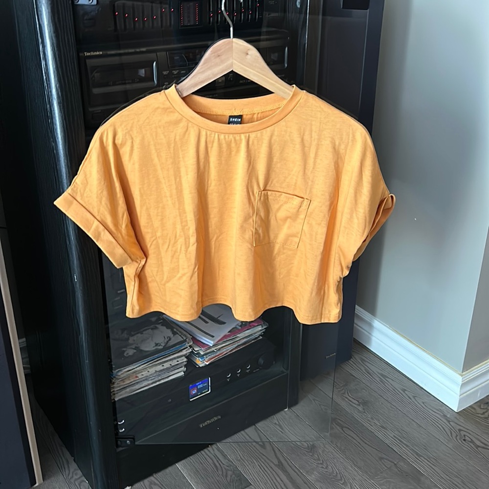 Yellow crop top